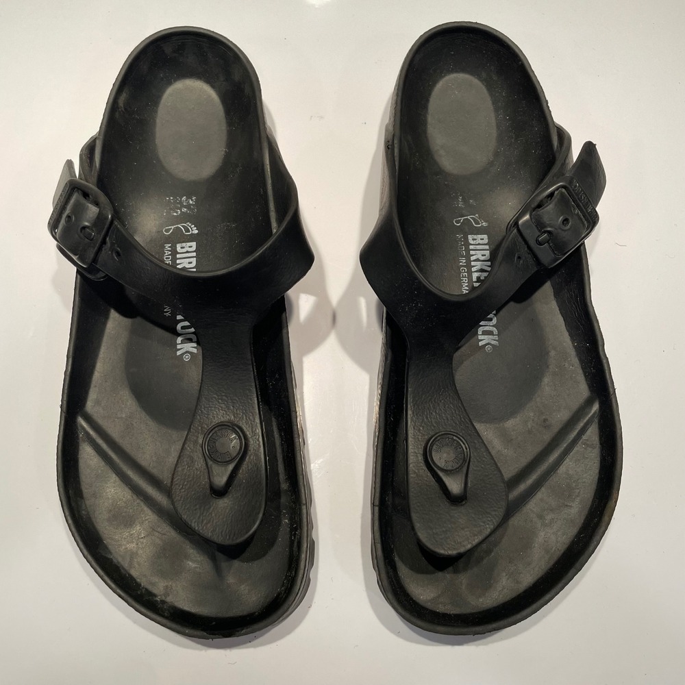 Birkenstock Gizeh EVA Black Waterproof Thong Sandals Womens 37 L6 M4